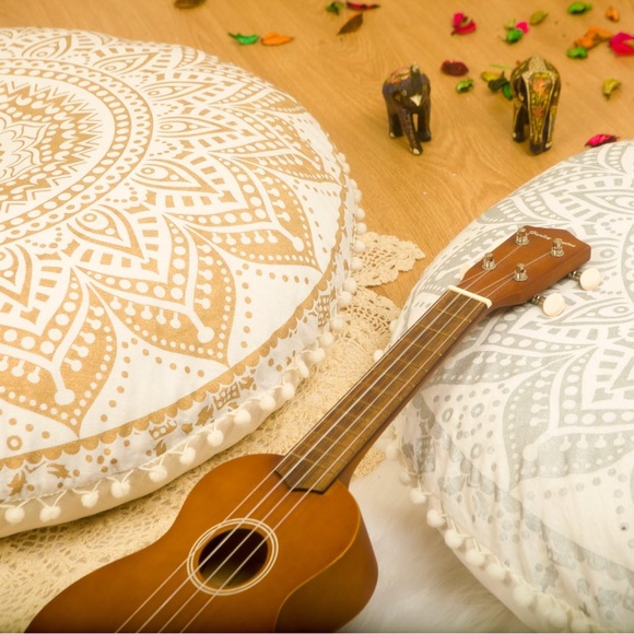 ManadalaLifeART Bohemian Mandala Pouf/Floor Cushion Covers - Picture 7 of 8